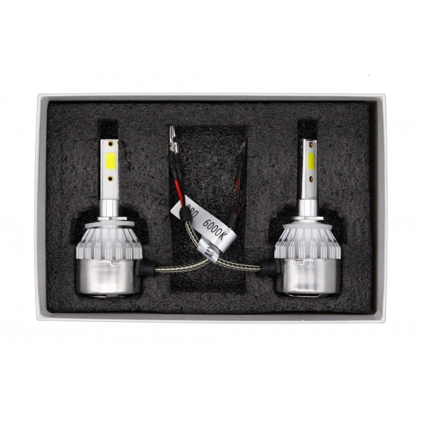 Светодиодные автолампы MYX C6 H27 12V 18W COB 6000K цена за 2шт.