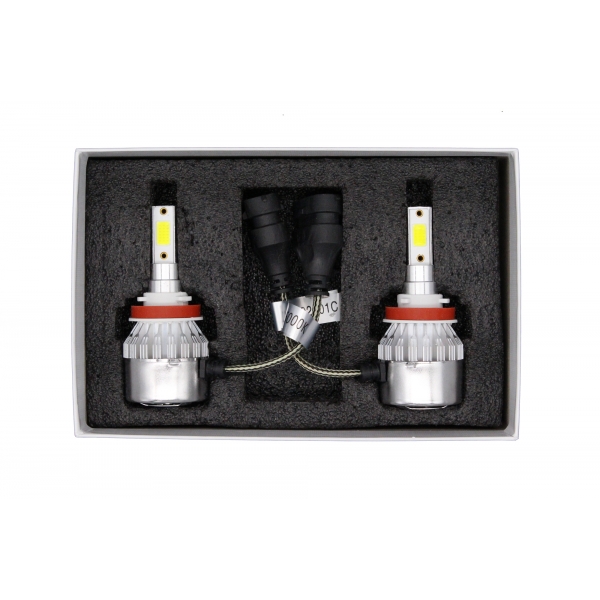 Светодиодные автолампы MYX C6 H11 12V 18W COB 6000K цена за 2шт.
